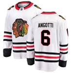 Fanatics Branded Chicago Blackhawks 6 Lou Angotti White Breakaway Away Men's NHL Jersey