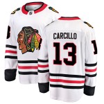 Fanatics Branded Chicago Blackhawks 13 Daniel Carcillo White Breakaway Away Men's NHL Jersey