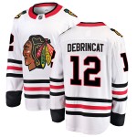 Fanatics Branded Chicago Blackhawks 12 Alex DeBrincat White Breakaway Away Men's NHL Jersey