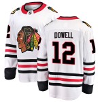 Fanatics Branded Chicago Blackhawks 12 Jake Dowell White Breakaway Away Men's NHL Jersey