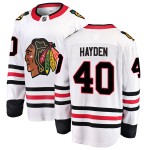 Fanatics Branded Chicago Blackhawks 40 John Hayden White Breakaway Away Men's NHL Jersey