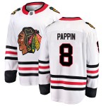 Fanatics Branded Chicago Blackhawks 8 Jim Pappin White Breakaway Away Men's NHL Jersey