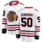 Fanatics Branded Chicago Blackhawks 50 Eric Semborski White Breakaway Away Men's NHL Jersey