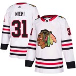 Adidas Chicago Blackhawks 31 Antti Niemi Authentic White Away Youth NHL Jersey