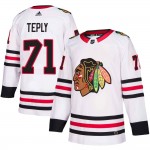Adidas Chicago Blackhawks 71 Michal Teply Authentic White Away Youth NHL Jersey
