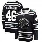 Fanatics Branded Chicago Blackhawks 46 Lucas Carlsson Black ized 2019 Winter Classic Breakaway Men's NHL Jersey