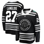 Fanatics Branded Chicago Blackhawks 27 Jeremy Langlois Black 2019 Winter Classic Breakaway Men's NHL Jersey