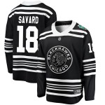 Fanatics Branded Chicago Blackhawks 18 Denis Savard Black 2019 Winter Classic Breakaway Men's NHL Jersey