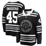 Fanatics Branded Chicago Blackhawks 45 Luc Snuggerud Black 2019 Winter Classic Breakaway Men's NHL Jersey