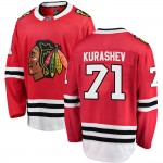 Fanatics Branded Chicago Blackhawks 71 Philipp Kurashev Red ized Breakaway Home Youth NHL Jersey