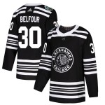 Adidas Chicago Blackhawks 30 ED Belfour Authentic Black 2019 Winter Classic Men's NHL Jersey