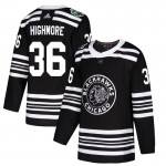 Adidas Chicago Blackhawks 36 Matthew Highmore Authentic Black 2019 Winter Classic Men's NHL Jersey