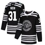 Adidas Chicago Blackhawks 31 Antti Niemi Authentic Black 2019 Winter Classic Men's NHL Jersey