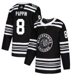 Adidas Chicago Blackhawks 8 Jim Pappin Authentic Black 2019 Winter Classic Men's NHL Jersey