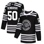 Adidas Chicago Blackhawks 50 Eric Semborski Authentic Black 2019 Winter Classic Men's NHL Jersey