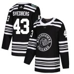 Adidas Chicago Blackhawks 43 Viktor Svedberg Authentic Black 2019 Winter Classic Men's NHL Jersey