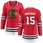 Fanatics Branded Chicago Blackhawks 15 Artem Anisimov Red Home Breakaway Women's NHL Jersey