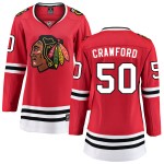 Fanatics Branded Chicago Blackhawks 50 Corey Crawford Red Home Breakaway Women's NHL Jersey