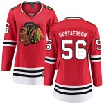 Fanatics Branded Chicago Blackhawks 56 Erik Gustafsson Red Home Breakaway Women's NHL Jersey