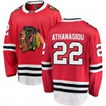 Fanatics Branded Chicago Blackhawks 22 Andreas Athanasiou Red Breakaway Home Men's NHL Jersey