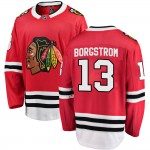 Fanatics Branded Chicago Blackhawks 13 Henrik Borgstrom Red Breakaway Home Men's NHL Jersey
