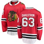 Fanatics Branded Chicago Blackhawks 63 Carl Dahlstrom Red Breakaway Home Men's NHL Jersey