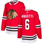 Adidas Chicago Blackhawks 6 Lou Angotti Authentic Red Home Men's NHL Jersey