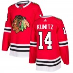 Adidas Chicago Blackhawks 14 Chris Kunitz Authentic Red Home Men's NHL Jersey