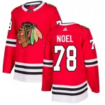 Adidas Chicago Blackhawks 78 Nathan Noel Authentic Red Home Men's NHL Jersey