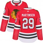 Adidas Chicago Blackhawks 29 Andreas Martinsen Authentic Red Home Women's NHL Jersey
