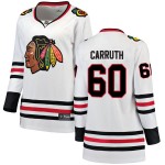 Fanatics Branded Chicago Blackhawks 60 Mac Carruth White Breakaway Away Women's NHL Jersey