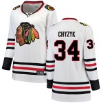 Fanatics Branded Chicago Blackhawks 34 Bryn Chyzyk White Breakaway Away Women's NHL Jersey