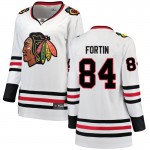 Fanatics Branded Chicago Blackhawks 84 Alexandre Fortin White Breakaway Away Women's NHL Jersey