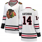 Fanatics Branded Chicago Blackhawks 14 Boris Katchouk White Breakaway Away Women's NHL Jersey