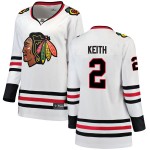 Fanatics Branded Chicago Blackhawks 2 Duncan Keith White Breakaway Away Women's NHL Jersey