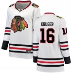 Fanatics Branded Chicago Blackhawks 16 Marcus Kruger White Breakaway Away Women's NHL Jersey