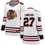Fanatics Branded Chicago Blackhawks 27 Jeremy Langlois White Breakaway Away Women's NHL Jersey