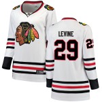 Fanatics Branded Chicago Blackhawks 29 Eric Levine White Breakaway Away Women's NHL Jersey