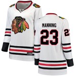 Fanatics Branded Chicago Blackhawks 23 Brandon Manning White Breakaway Away Women's NHL Jersey