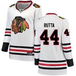 Fanatics Branded Chicago Blackhawks 44 Jan Rutta White Breakaway Away Women's NHL Jersey