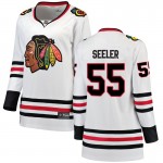 Fanatics Branded Chicago Blackhawks 55 Nick Seeler White Breakaway Away Women's NHL Jersey
