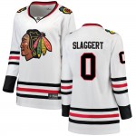 Fanatics Branded Chicago Blackhawks 0 Landon Slaggert White Breakaway Away Women's NHL Jersey