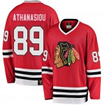 Fanatics Branded Chicago Blackhawks 89 Andreas Athanasiou Premier Red Breakaway Heritage Youth NHL Jersey