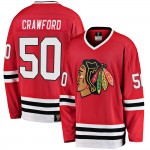 Fanatics Branded Chicago Blackhawks 50 Corey Crawford Premier Red Breakaway Heritage Youth NHL Jersey