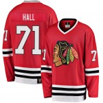 Fanatics Branded Chicago Blackhawks 71 Taylor Hall Premier Red Breakaway Heritage Youth NHL Jersey