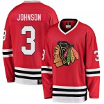 Fanatics Branded Chicago Blackhawks 3 Jack Johnson Premier Red Breakaway Heritage Youth NHL Jersey