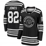 Fanatics Branded Chicago Blackhawks 82 Caleb Jones Premier Black Breakaway Alternate 2019/20 Women's NHL Jersey
