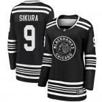 Fanatics Branded Chicago Blackhawks 9 Dylan Sikura Premier Black Breakaway Alternate 2019/20 Women's NHL Jersey
