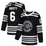Adidas Chicago Blackhawks 6 Lou Angotti Authentic Black 2019 Winter Classic Youth NHL Jersey