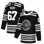 Adidas Chicago Blackhawks 67 Tanner Kero Authentic Black 2019 Winter Classic Youth NHL Jersey